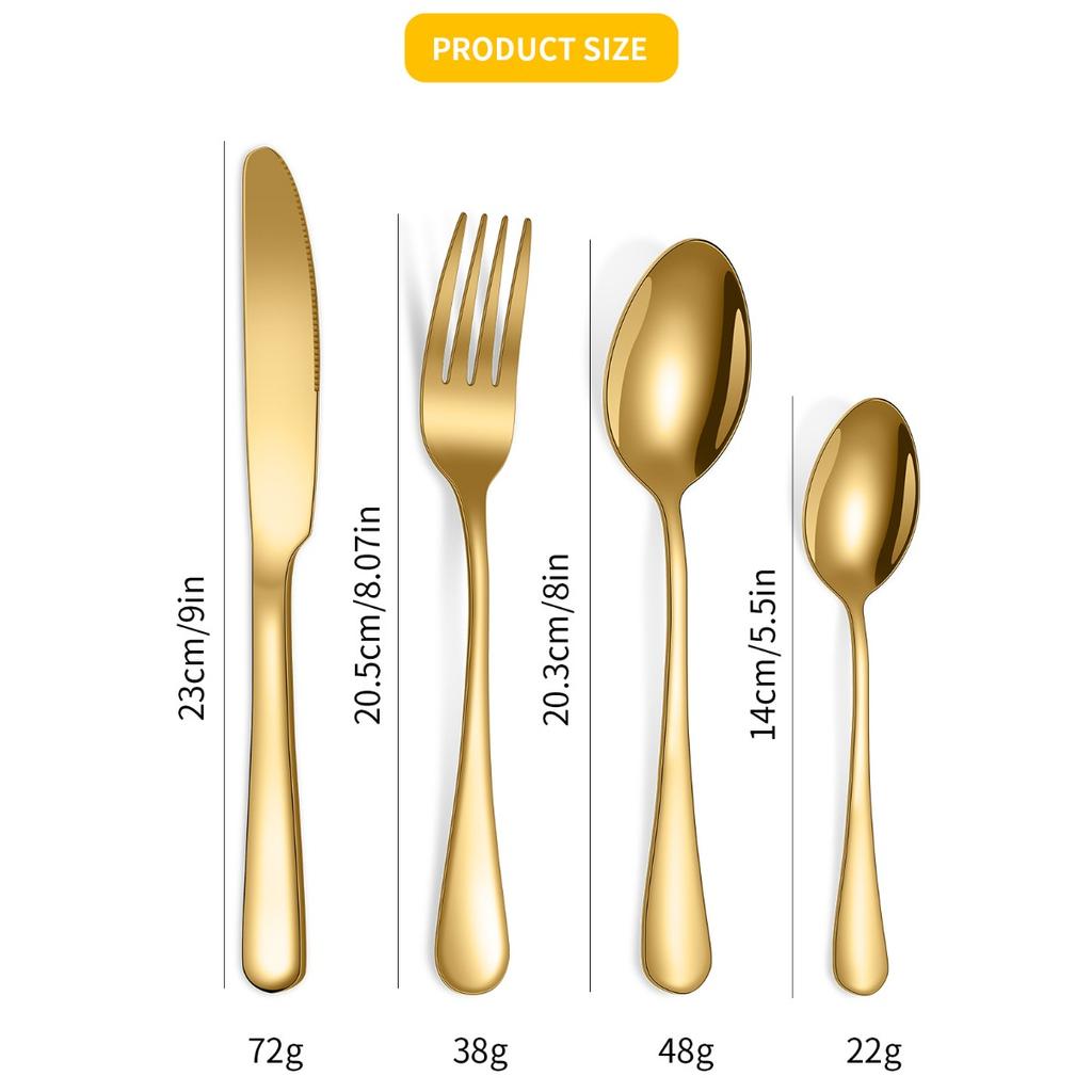 Popular 1010 Stainless Steel Tableware, Knife, Fork, Spoon Set, 24 Piece Set/16 Piece Set, Western Food Tableware Is Cheap