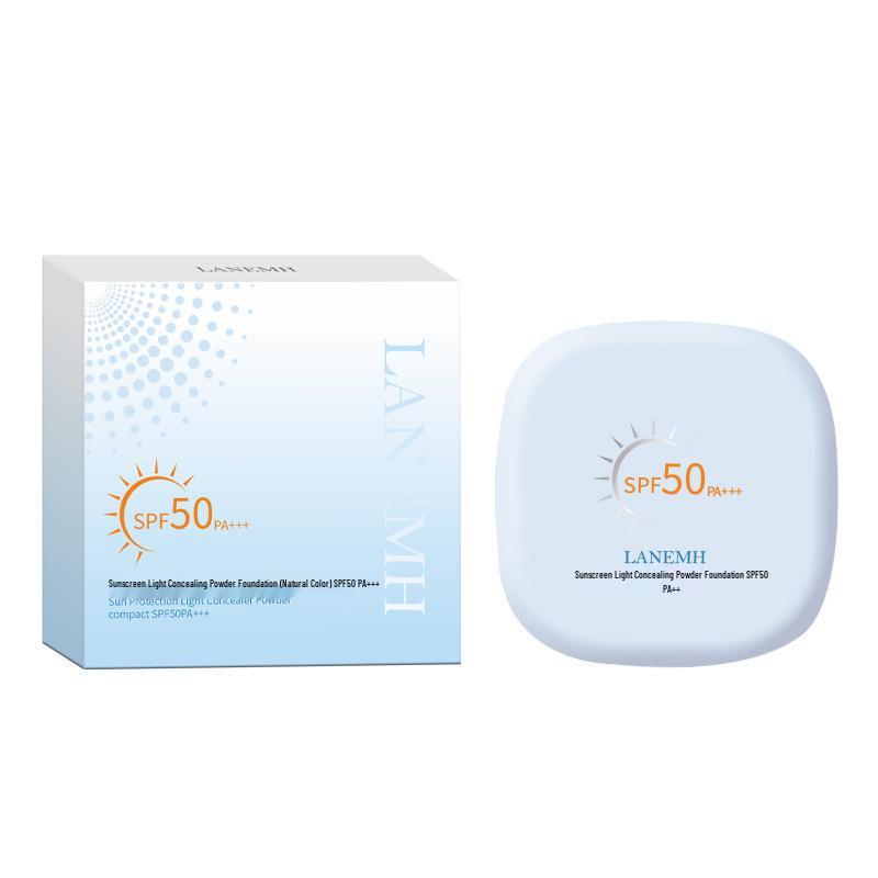 Sunscreen SPF50 PA+++ Light Concealing Setting Powder Compact - Touch-up Oil Control Foundation Powder