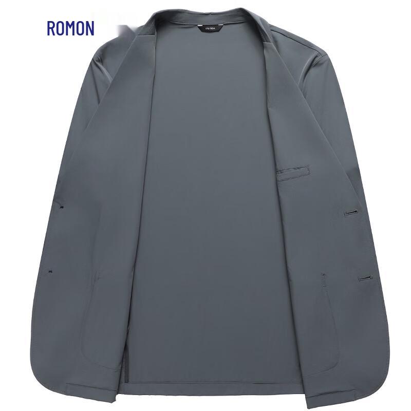 ROMON Men's Summer Ice Silk Anti-Wrinkle Casual Blazer