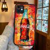 C-CocaS-Fashion Cola Silicone Matte Phone Case For Iphone 13 14 15 16 Pro Max 11 12 X Xs Max Soft Cover