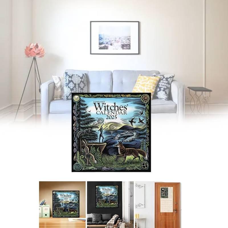 Witches Calendar 2025 Stylish Casual And Retro Simple Home Bedroom Decoration