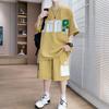 Summer Casual Boys' Loose-Fit Short-Sleeve and Shorts Set - Trendy Junior High Sportswear