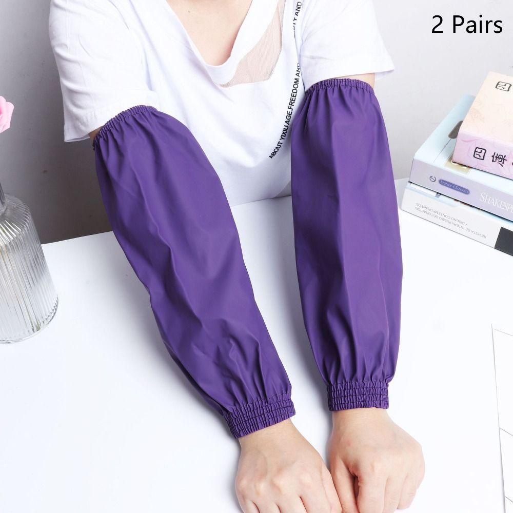 2 Pairs Waterproof Oversleeves Leather Arm Sheath Covers Arm Sleeves  Men Women