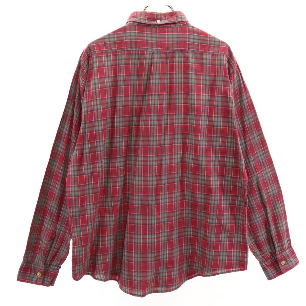 MAYWOOD 60s Vintage Check Pattern Long Sleeve Button Down Shirt L Red Men's Used