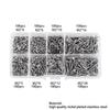 800Pcs M2 Self Tapping Screw for Cross Countersunk for Head Wood Screw Set 304 Stainless Steel Phillips Flat for Head Sc