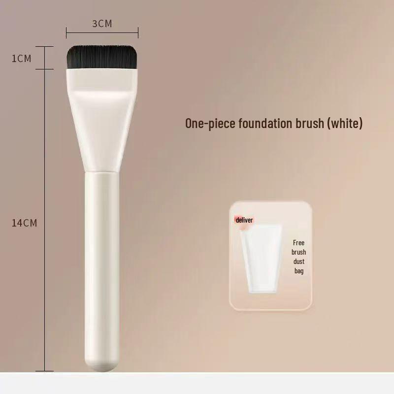 

Ultra-Thin Flat Head Foundation Brush - Lightweight, Seamless, Non-Absorbent Nylon Makeup Tool Flat Brush