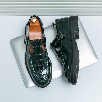 High End Brand Men's Thick Soled Oxford Shoes Hollow Breathable Loafers Versatile for Men's Business Leisure Shoes Free Delivery