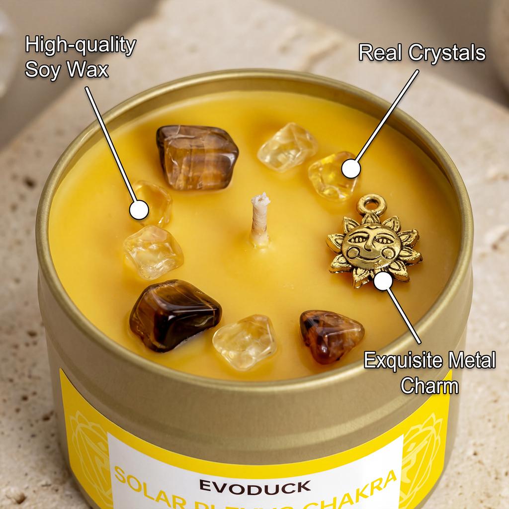 EVODUCK Chakra Scented Candles Rosemary scent-with Gift Box.Spiritual Gifts for Women,Men,Valentines Day, Birthday & Anniversary