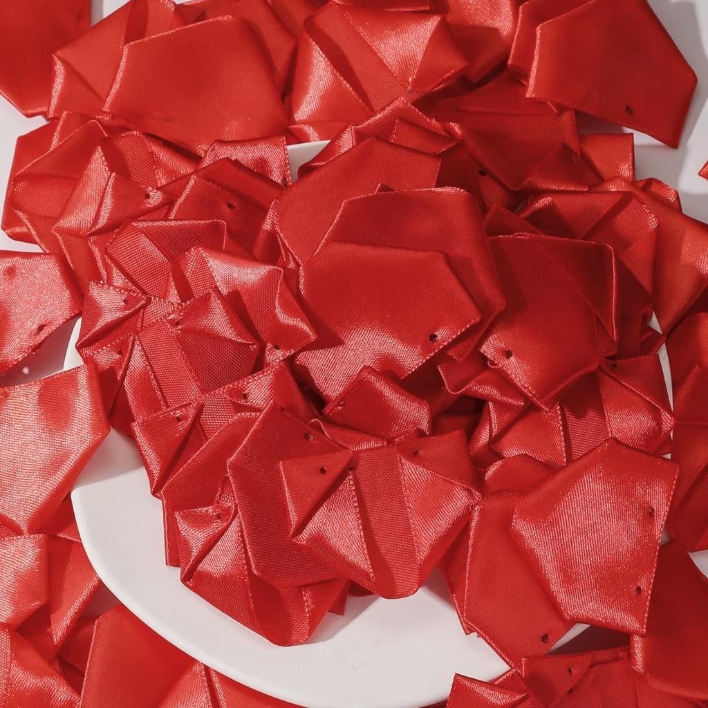 300Pcs Premade Satin Ribbon Rose Petals Half-Finished for Eternal Rose DIY Ramos Forever Flowers Bouquets Everlasting Floral,for