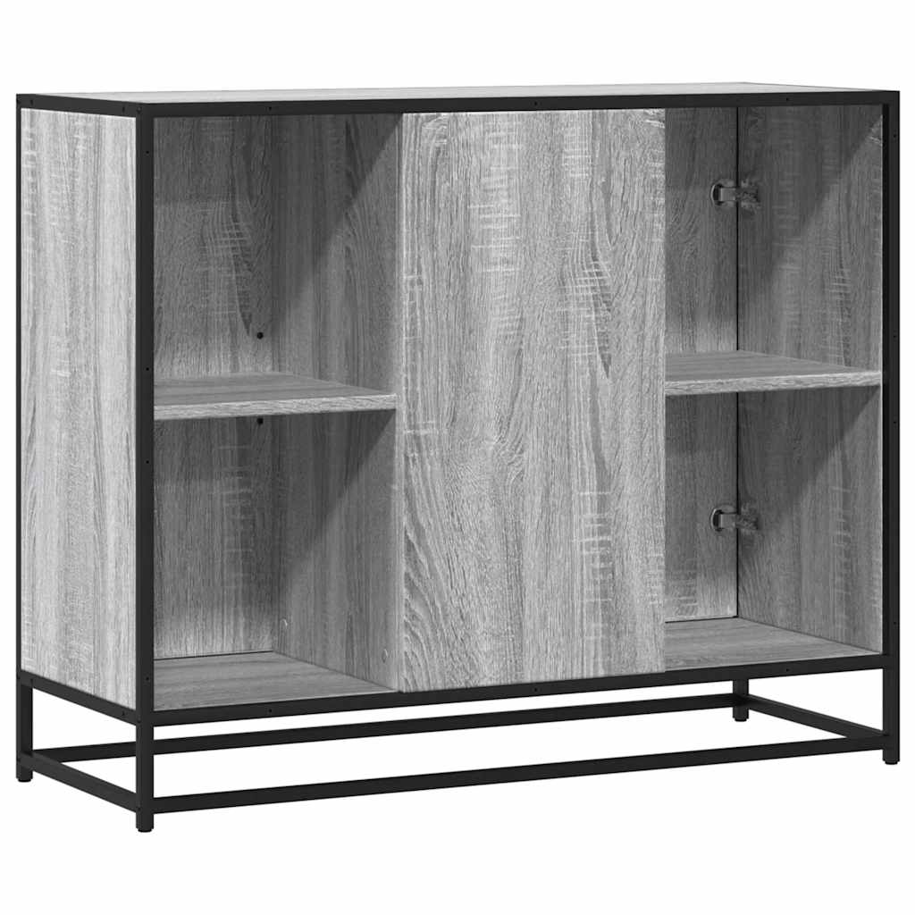 Szafka, Szary Dąb Sonoma, 92X35X76 Cm, Materiał Drewnopochodny