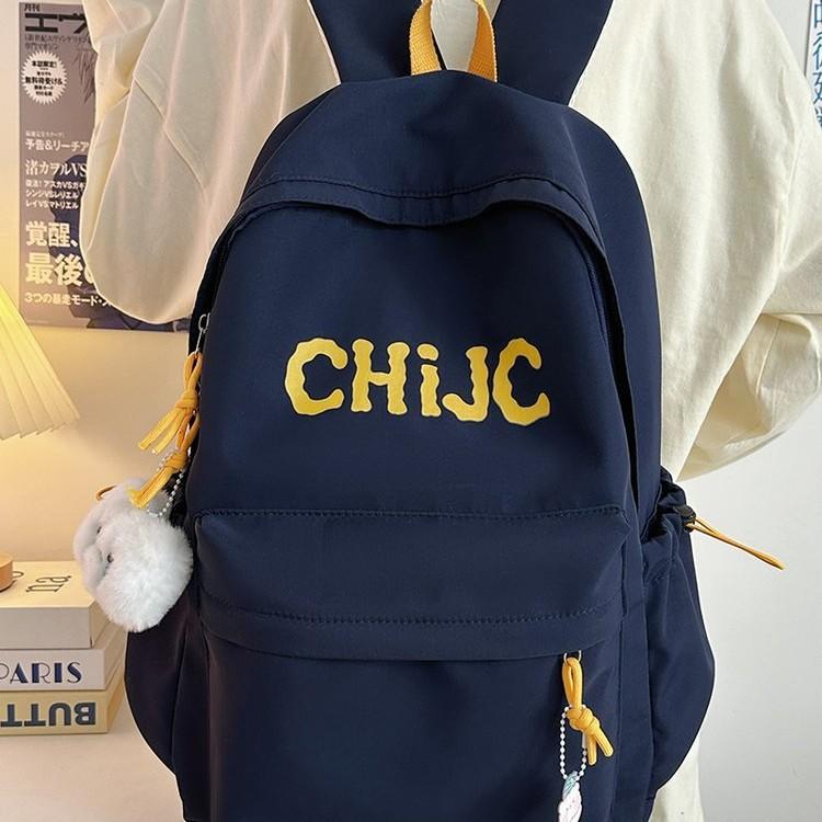 Schoolbag Junior High School Girls Japanese Ins Casual Large Capacity Backpack Female College Students Versatile School Bag Travel Lightweight