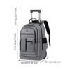 Wheeled Backpack Wear-Resistant School Bag with Wheels Spacious