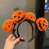 Hair Hoop Plush Hairband Cartoon Skull  Headband Funny Halloween Pumpkin Headband  Men