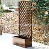 Anti-corrosion Wooden Trellis & Planter Box for Balcony Gardens