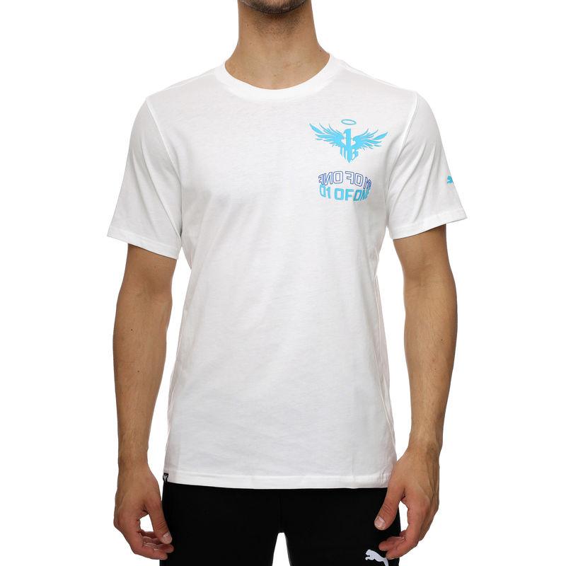 PUMA Mb One Of One Tee With Graphic Print Men Tops White 538005-01