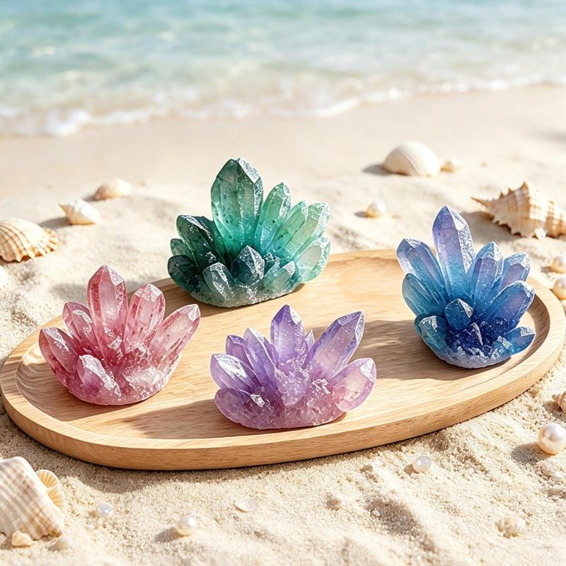Flexible Silicone Crystal Molds with Raised and Recessed Cavity Detail for Candle Making, Resins, and Plasters Casting
