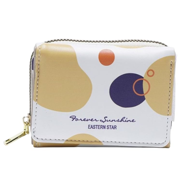 

[ORSUN] ladies wallet mini wallet [Stylish pastel colors] trifold wallet] compact Thin Smaller coin purse woman (yellow)
