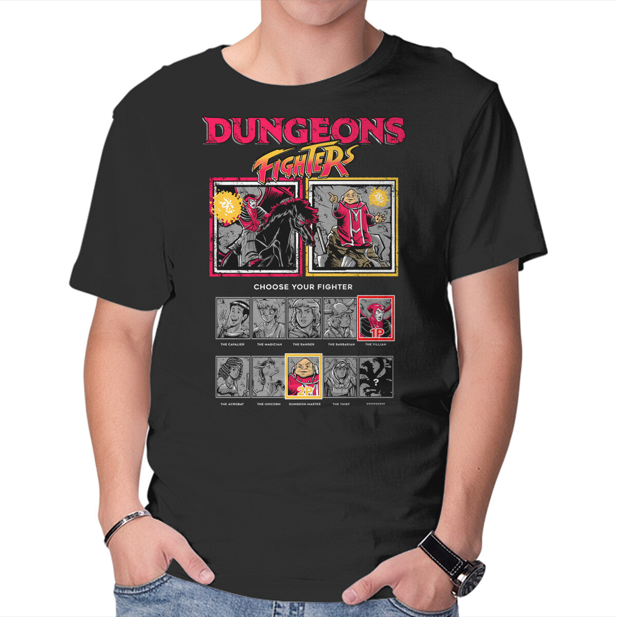Unisex Crew Neck T-Shirt Dungeons Fighters Graphic Short Sleeve Casual Tee S