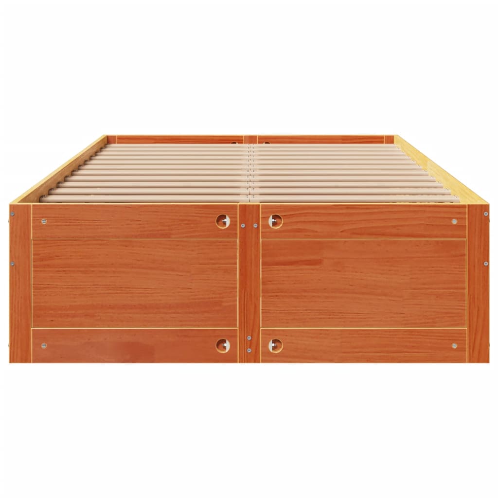 Solid Wood Bed without Mattress with Drawers 120 x 200 cm
