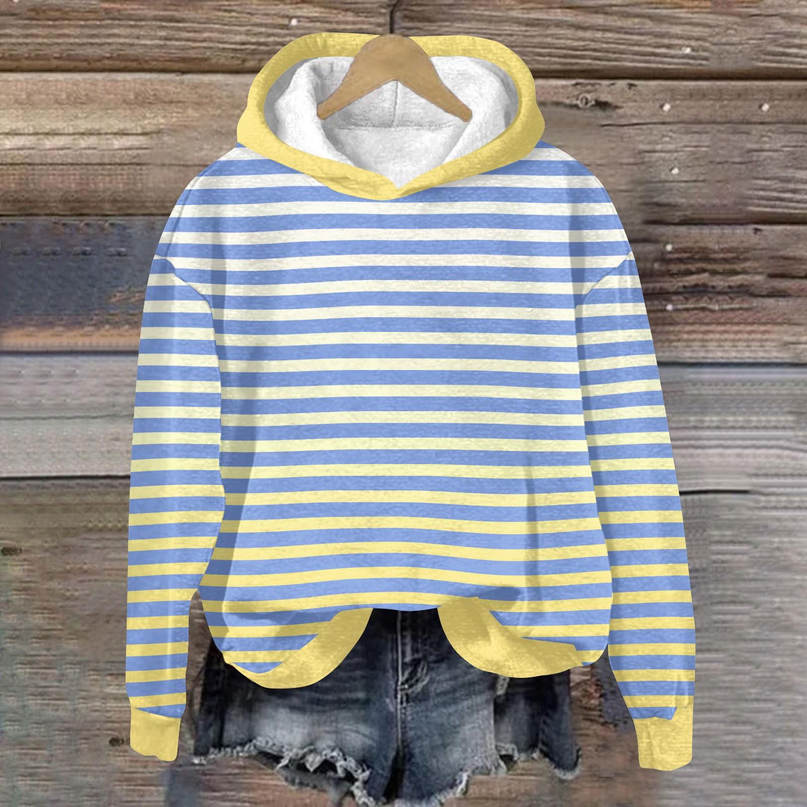Damenmode, täglich, vielseitig, lässig, Sweatshirts, langärmelig, Top-Sweatshirts S hellblaue