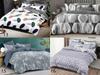 3-piece Bedding Set 160x200 + Pillowcases, Cotton Satin Leaves