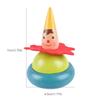 2Pcs Random Color Wooden Clown Spinning Top Tumbler Toy Clown  Educational Gift for Kids Baby