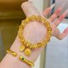 Elegant Yellow Wealth God Bracelet with Tassel - Attracts Wealth & Blessings, Perfect Good Luck Gift for Women