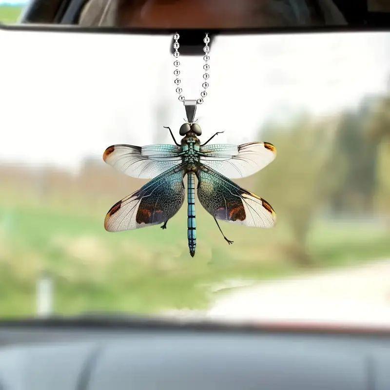 Cute Cartoon Acrylic Animal Car Rearview Mirror Decoration For Unique Style Interior