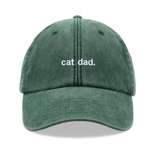 1pc "cat Dad" Retro Washed Baseball Cap Fashion Simple Leisuer Adjustable Unisex Driver Caps,suitable for Dailywear,tralve,beach