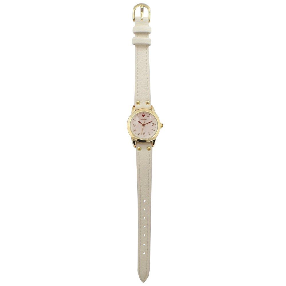 

[Fieldwork] Analog Bertram Heart Leather Strap White Dial QKS169-1 Women s White