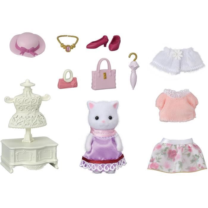 SYLVANIAN FAMILIES - 5461 - La valisette de mode et grande sœur chat persan - Le village