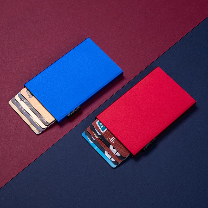 Automatic Pop-Up RFID Card Holder - Anti-Theft Aluminum Alloy Sleeve