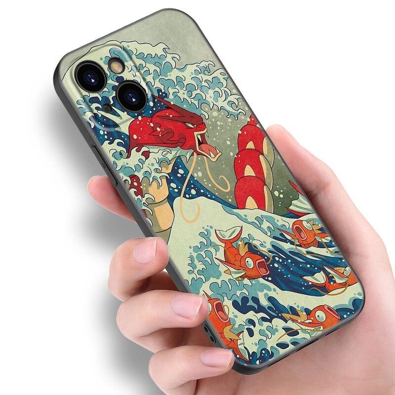 Tokyo Japanese Art Phone Case For Apple iPhone 13 12 Mini 11 Pro XS Max XR X 8 7 6S 6 Plus SE 2022 2020 5S 5 Soft Black Cover