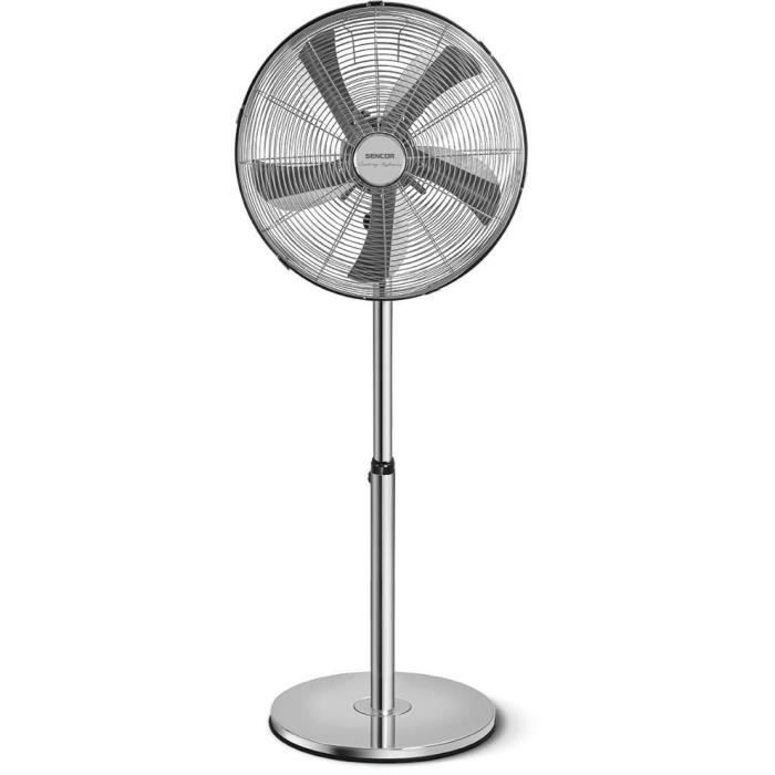 Standventilator - Sencor - SFN 4040SL - Durchmesser 40 cm - Verchromtes Metall - 3 Geschwindigkeiten - Höhenverstellbar 90-120 cm