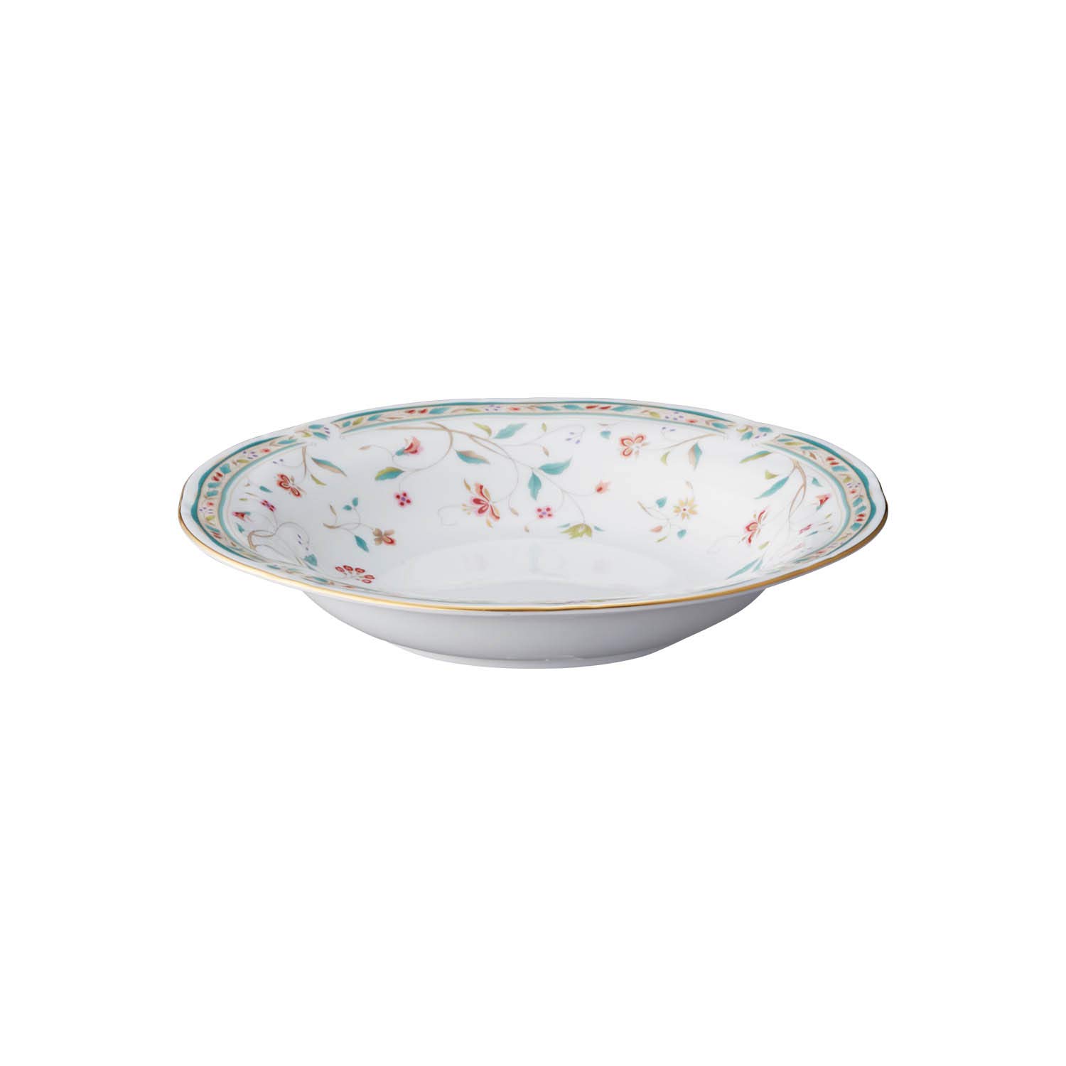 

Noritake Deep 710cc Capacity Floral Chintz Bone Plate, 22.5cm Diameter, 4.2cm Height, (Full Capacity), Pattern, China, 4409L/59398A