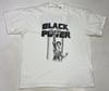 YIWO Yeah I Work Out Black Power Graphic T-shirt Men XL White Short Sleeve