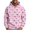 Halloween Print Men's Loose Hooded Sweatshirt