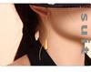 Women's Luxury Water Drop Tassel Earrings - Stainless Steel Wire, Modern Design
