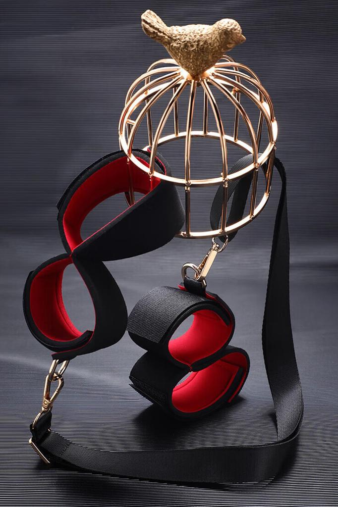 SM leg break the sex ankle leg both legs adult toys for adult soft easy to couple game goods, restraints, M-shaped spread, belt, handcuffs, shackles,