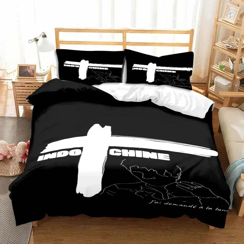 New Indochine Rock Band Bedding Set,Duvet Cover Comforter Bed Set Quilt Cover Pillowcase,King Queen Twin Size Boys Girls Adults