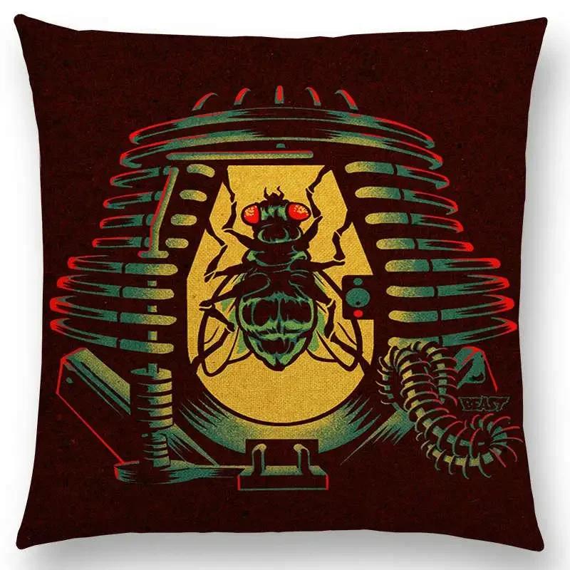 

Американские граффити Наволочка Комиксы Компьютерная игра Фильм Охотник на демонов Безумный ученый Волшебный зверь Чехол для подушки дивана 66x66cm золотистый