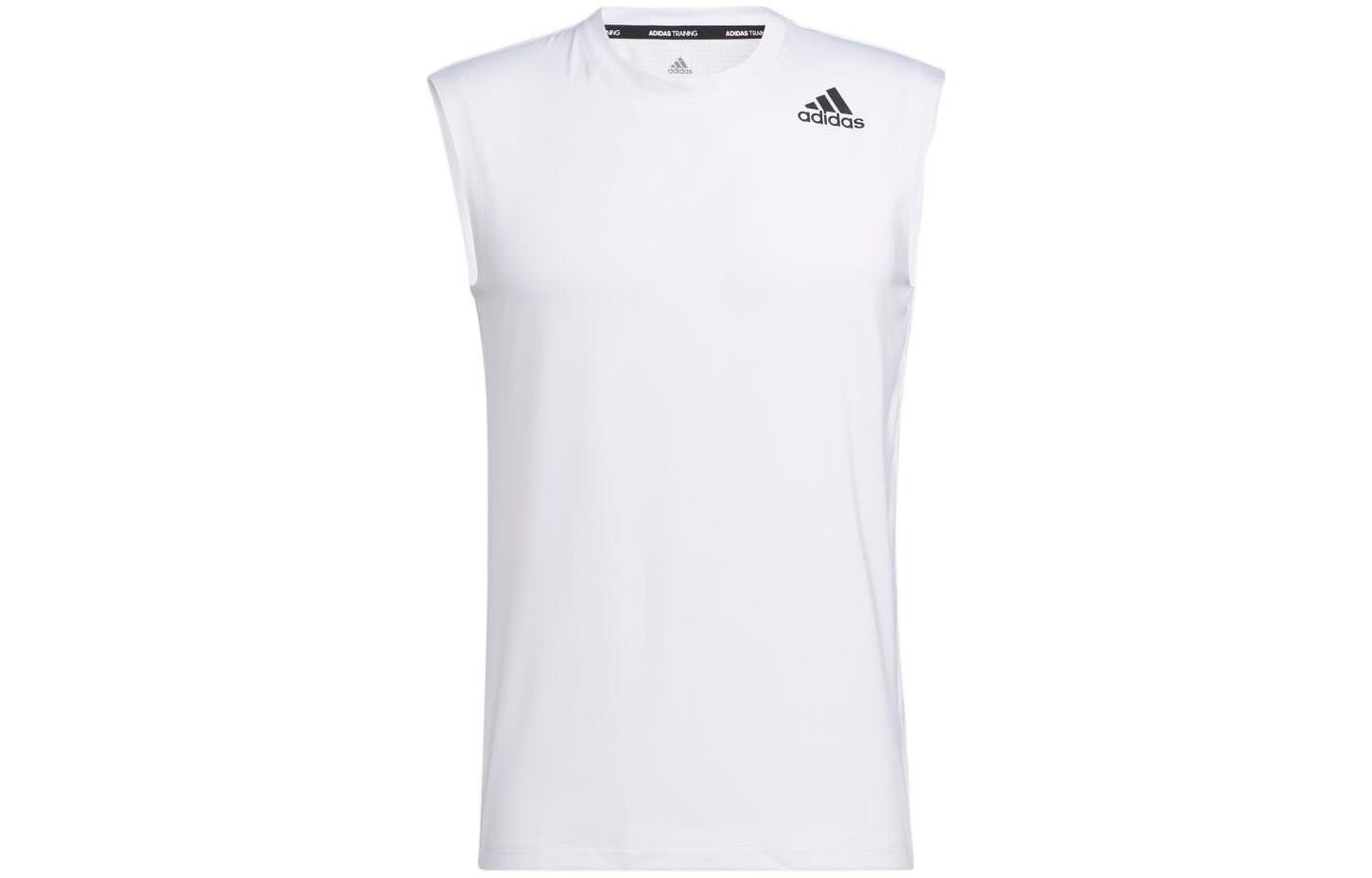 Adidas Tank Tops Men s White Crew Neck Moderate Straight Fit GM0519 J/S