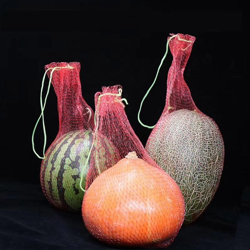 100pcs Watermelon Hammock Durable Heavy Duty Hanging Mesh Bag for Garden Fruits Vegetables Melon Net with Drawstring