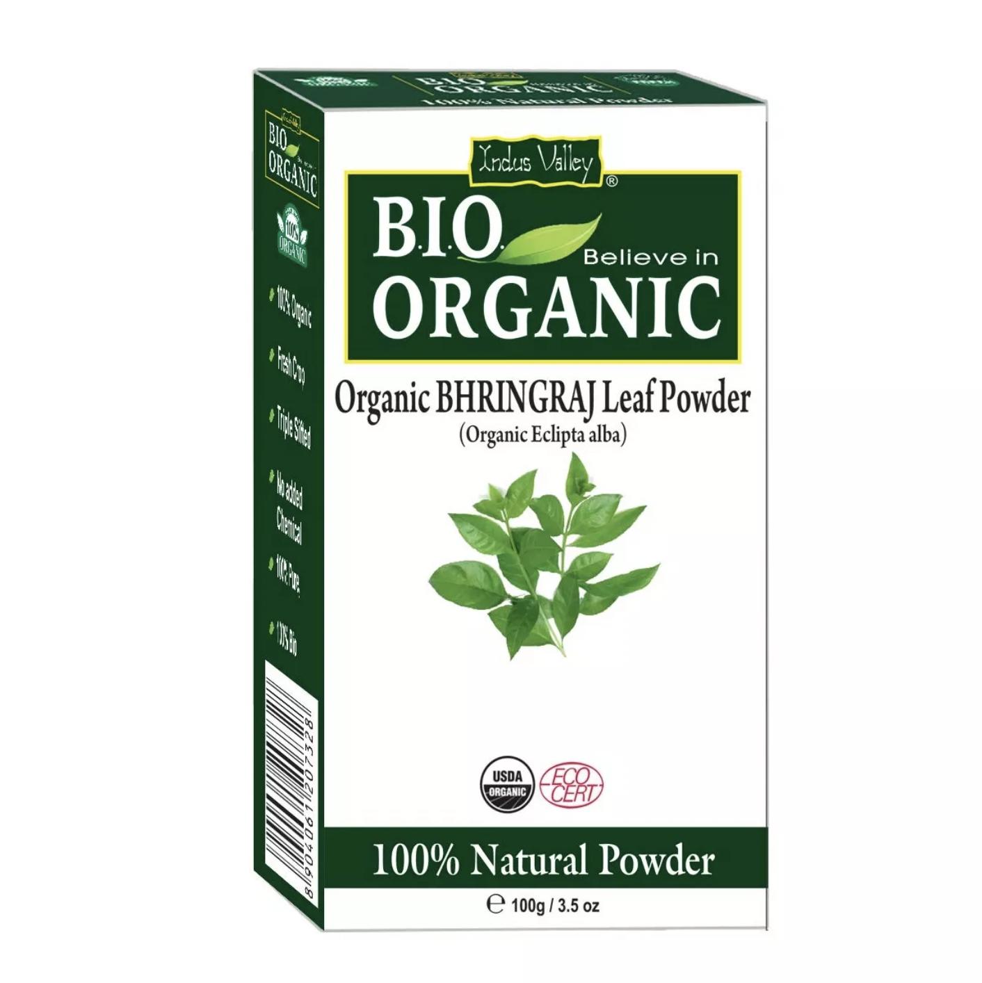 

Молоте листя Брінгараджа (100 г), Organic Bhringraj Leaf Powder, Indus Valley