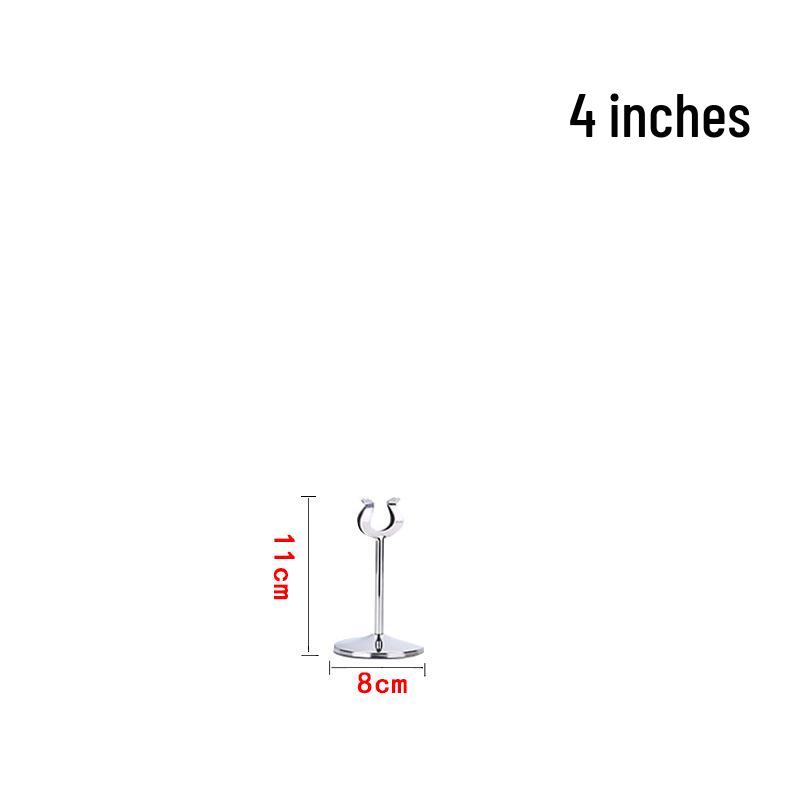 U-Shaped Stainless Steel Menu & Table Number Holder for Hotel & Wedding Banquets