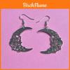 Geometric Alloy Gold Moon Flower Earrings With Gothic Style For Fashion Ol Women