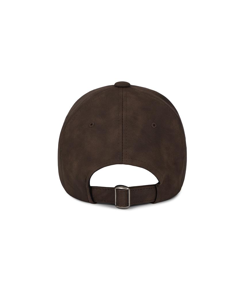Bajal Va Studded Vegan Leather Ball Cap Brown