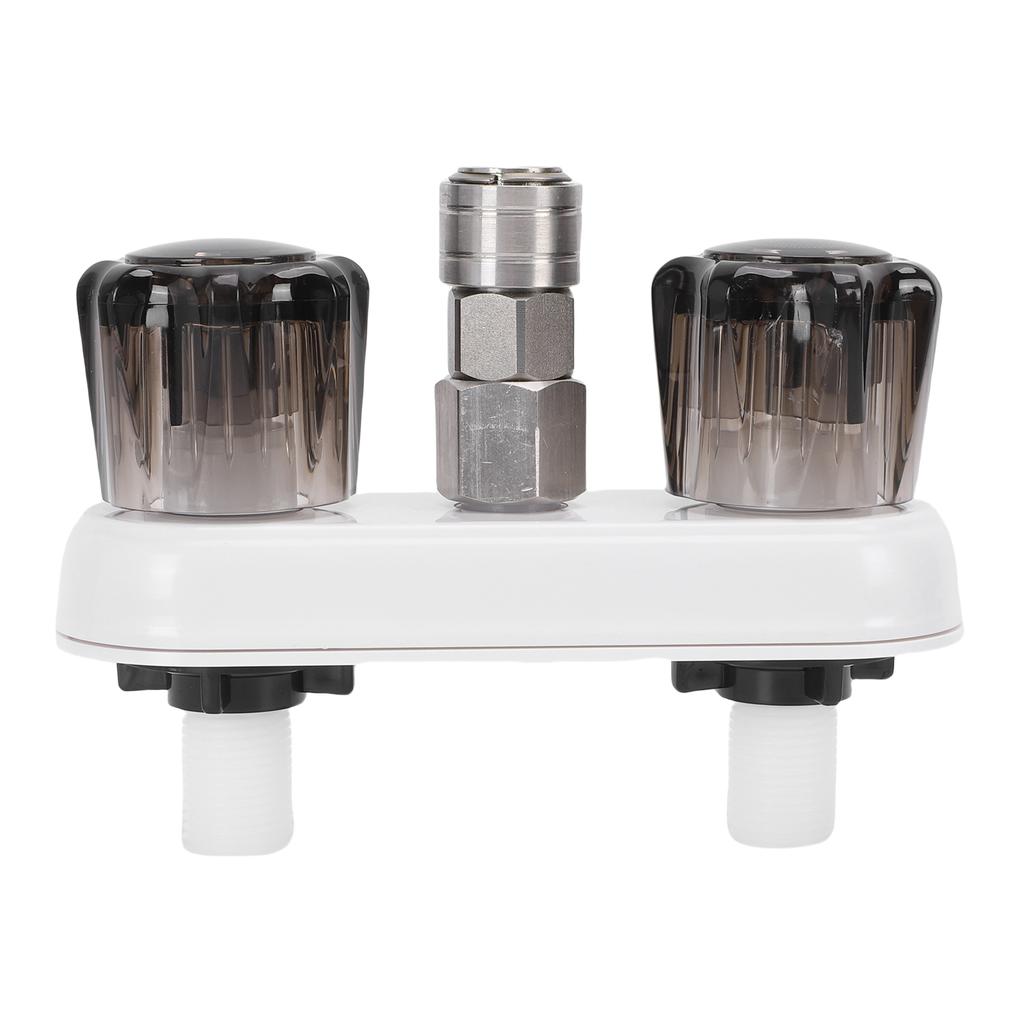 RV Exterior Faucet Hot Cold with Quick Connect Adapter Flexible Outlet Pipe for Motorhome Boat Bathroom Van Outdoor