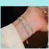 Iris Flower Zircon Cross Female Adjustable Bracelet Fashion Accessory For Women
