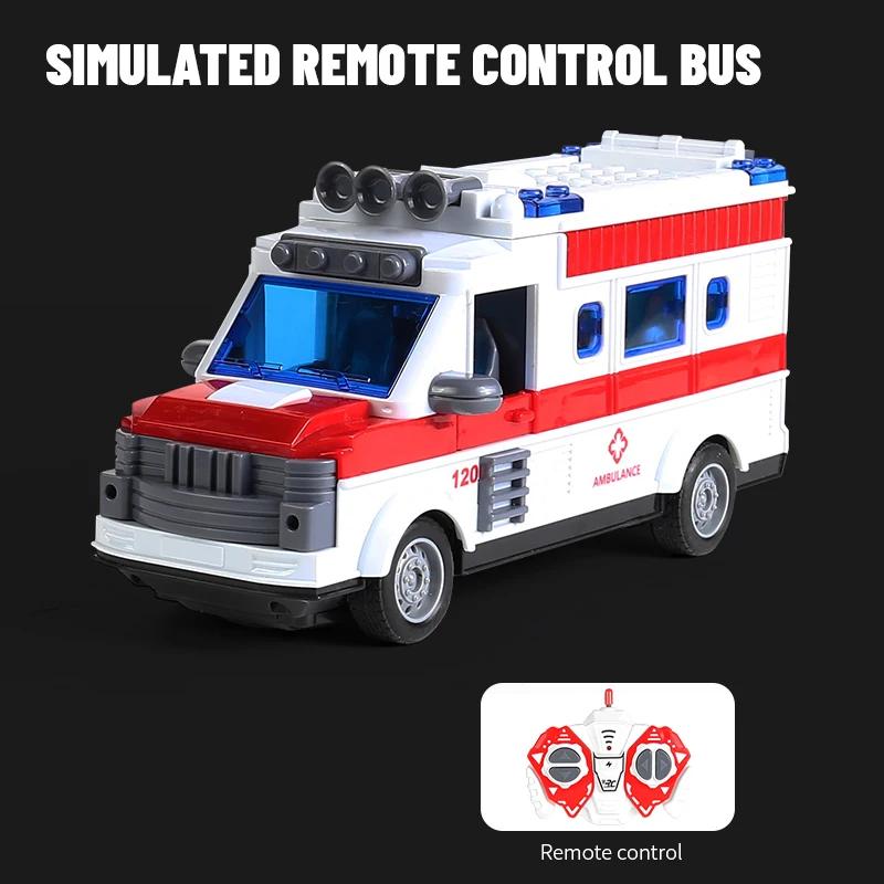 1/30 Rc School Bus High Speed Car 4Ch Lights Tour Bus Model Remote Control Double Decker Sightseeing Vehicle Kids Toys Gifts